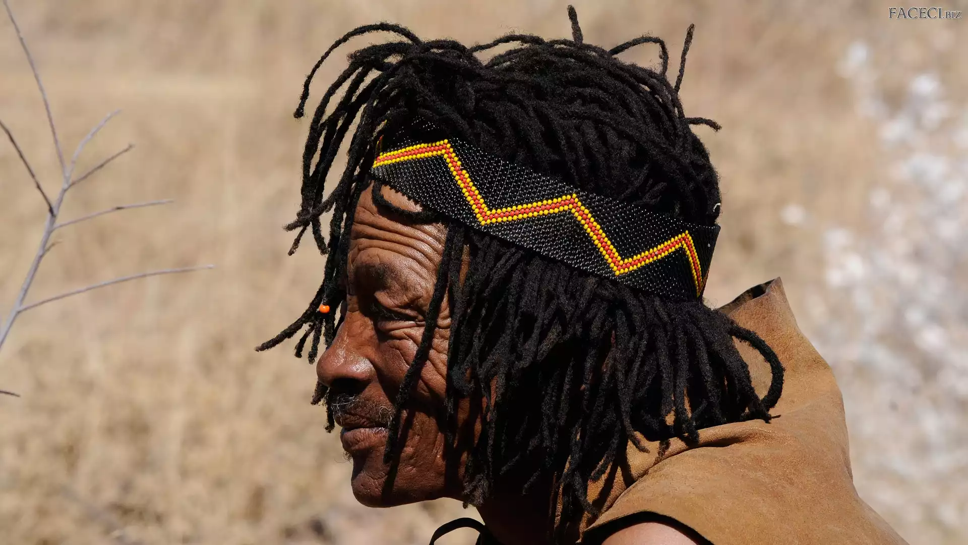 Dredy, Tubylec, Profil, Mężczyzna, Opaska